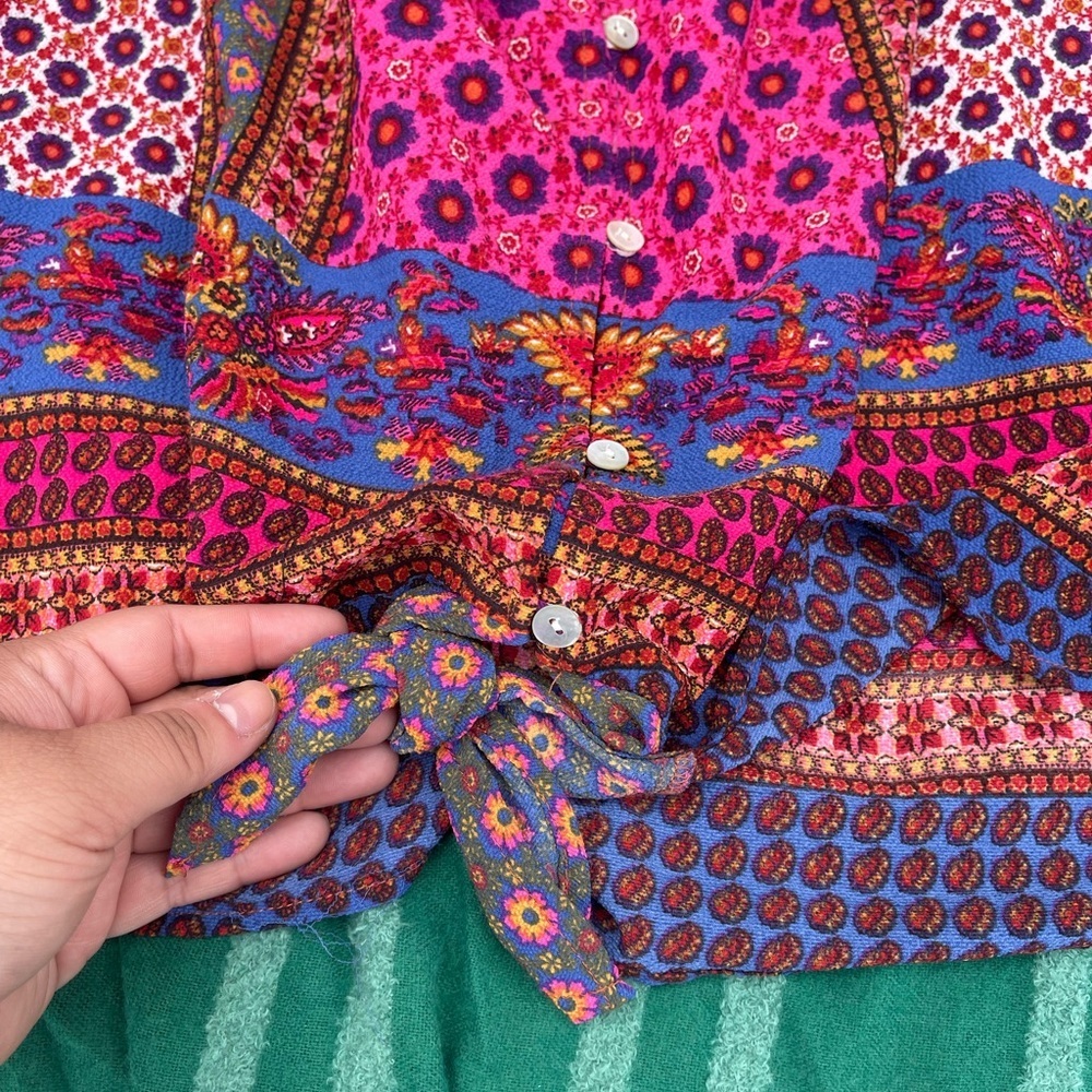 New Directions - Colorful Bohemian Blouse - Picture 2 of 4